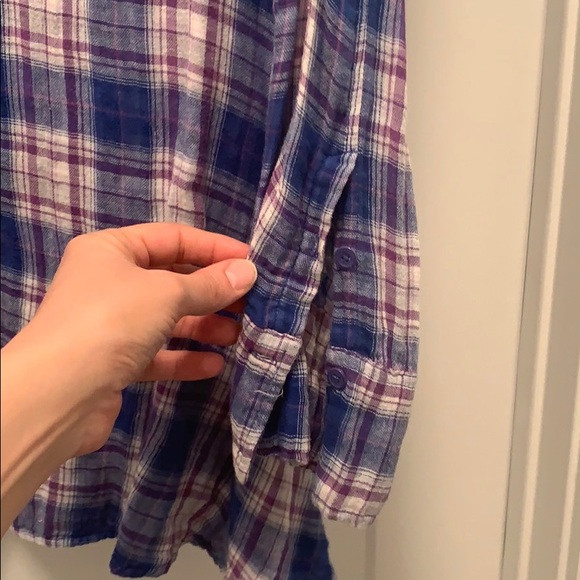 Allen B plaid flannel button up - Picture 3 of 7